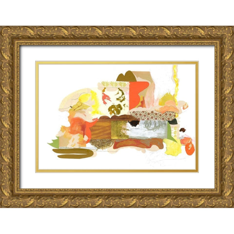 Papers No. 53 Gold Ornate Wood Framed Art Print with Double Matting by Wheeler, Erin McClusky