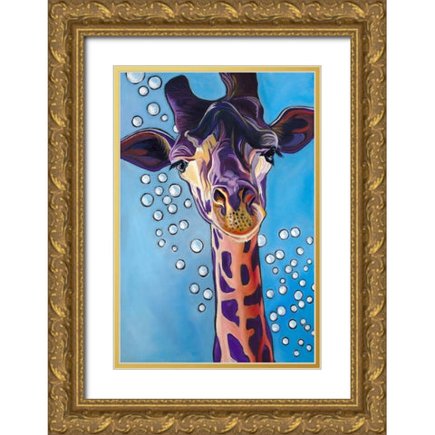 Big Heart Gold Ornate Wood Framed Art Print with Double Matting by Wronski, Kathryn