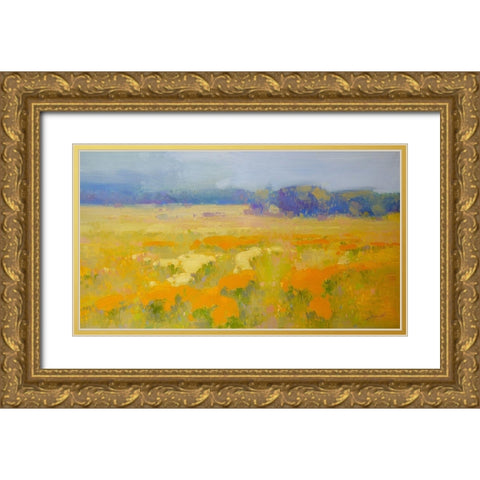 Meadow 1 Gold Ornate Wood Framed Art Print with Double Matting by Yeremyan, Vahe
