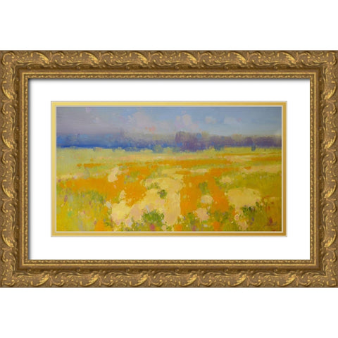Meadow 2 Gold Ornate Wood Framed Art Print with Double Matting by Yeremyan, Vahe
