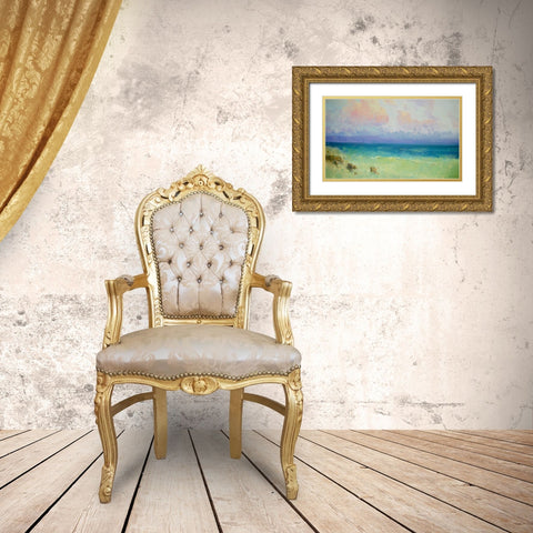 Ocean Side - Pacific Highway Gold Ornate Wood Framed Art Print with Double Matting by Yeremyan, Vahe