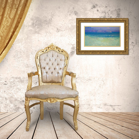 Waves - Pacific Highway Gold Ornate Wood Framed Art Print with Double Matting by Yeremyan, Vahe