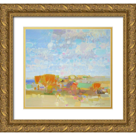 Autumn Colors Gold Ornate Wood Framed Art Print with Double Matting by Yeremyan, Vahe