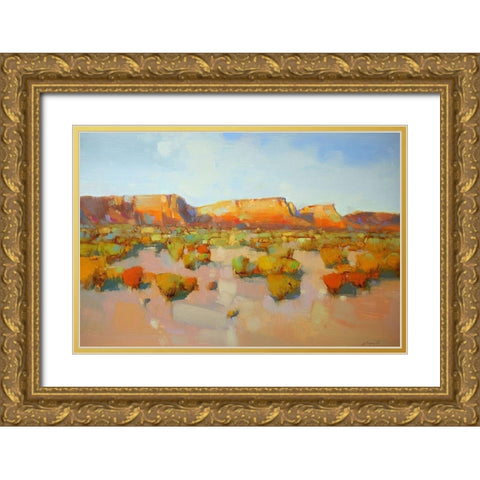 Canyon View Gold Ornate Wood Framed Art Print with Double Matting by Yeremyan, Vahe