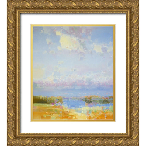 Delight of Morning Gold Ornate Wood Framed Art Print with Double Matting by Yeremyan, Vahe