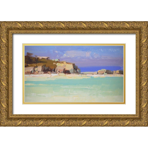 Southbay Island Gold Ornate Wood Framed Art Print with Double Matting by Yeremyan, Vahe