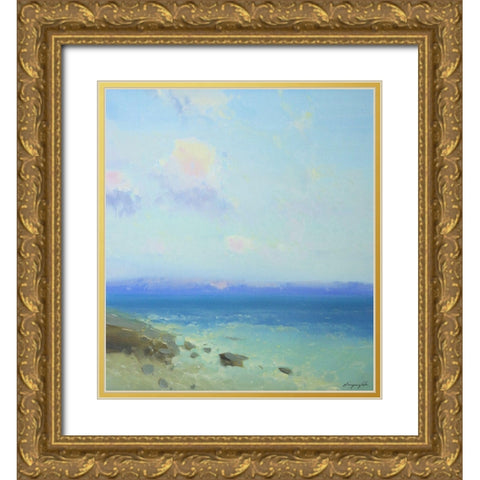 Ocean Side 2 Gold Ornate Wood Framed Art Print with Double Matting by Yeremyan, Vahe