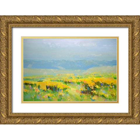 Yellow Valley Gold Ornate Wood Framed Art Print with Double Matting by Yeremyan, Vahe