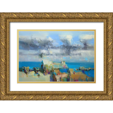 Big Sur Gold Ornate Wood Framed Art Print with Double Matting by Yeremyan, Vahe