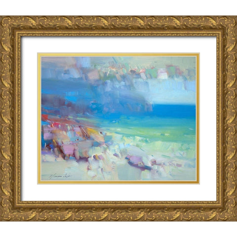 Ocean Side Gold Ornate Wood Framed Art Print with Double Matting by Yeremyan, Vahe