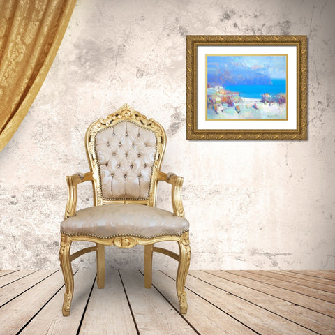 Pacific Coast Gold Ornate Wood Framed Art Print with Double Matting by Yeremyan, Vahe
