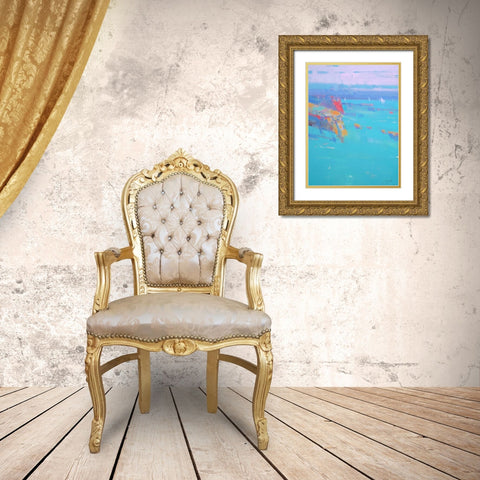 Turquoise Bay Gold Ornate Wood Framed Art Print with Double Matting by Yeremyan, Vahe