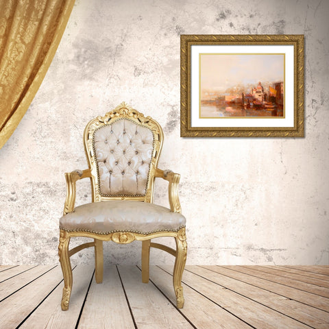 Venice Gold Ornate Wood Framed Art Print with Double Matting by Yeremyan, Vahe