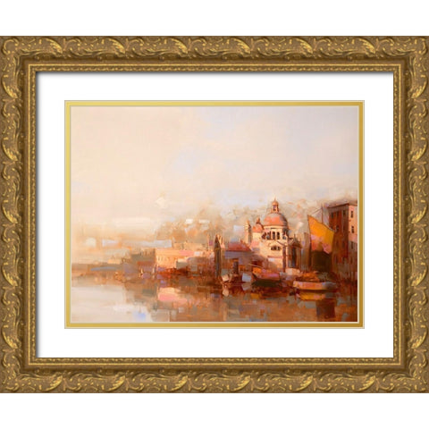 Venice Gold Ornate Wood Framed Art Print with Double Matting by Yeremyan, Vahe