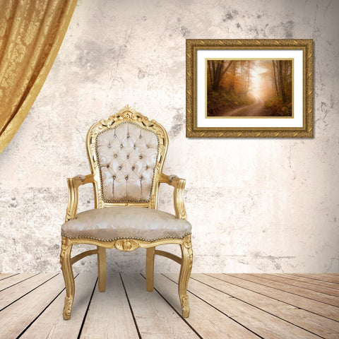 Familiar Dream Gold Ornate Wood Framed Art Print with Double Matting by Zephyr, Patrick