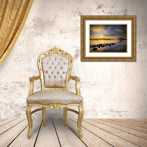 Glass Gold Ornate Wood Framed Art Print with Double Matting by Zephyr, Patrick