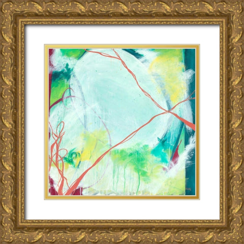 April Gold Ornate Wood Framed Art Print with Double Matting by Zivoin, Romeo