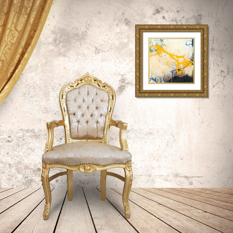Storms Gold Ornate Wood Framed Art Print with Double Matting by Zivoin, Romeo