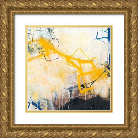 Storms Gold Ornate Wood Framed Art Print with Double Matting by Zivoin, Romeo