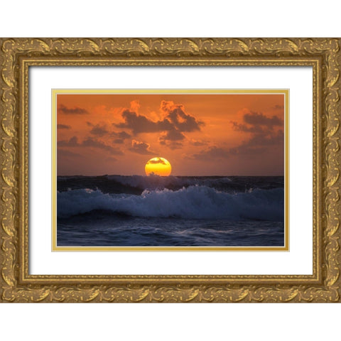 Breaking The Horizon Gold Ornate Wood Framed Art Print with Double Matting by Zephyr, Patrick