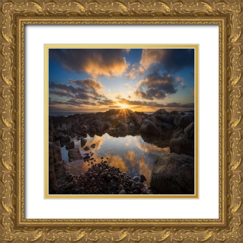 Cohasset Mirror Gold Ornate Wood Framed Art Print with Double Matting by Zephyr, Patrick