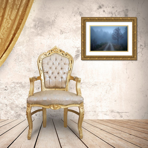 Spring Fog Gold Ornate Wood Framed Art Print with Double Matting by Zephyr, Patrick