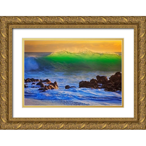 Backlit Gold Ornate Wood Framed Art Print with Double Matting by Zephyr, Patrick