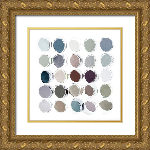 Overlapping Thoughts Gold Ornate Wood Framed Art Print with Double Matting by Zinna, Lisa
