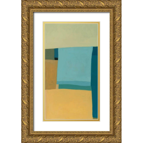 At the Beach I Gold Ornate Wood Framed Art Print with Double Matting by Zinn, Tamar