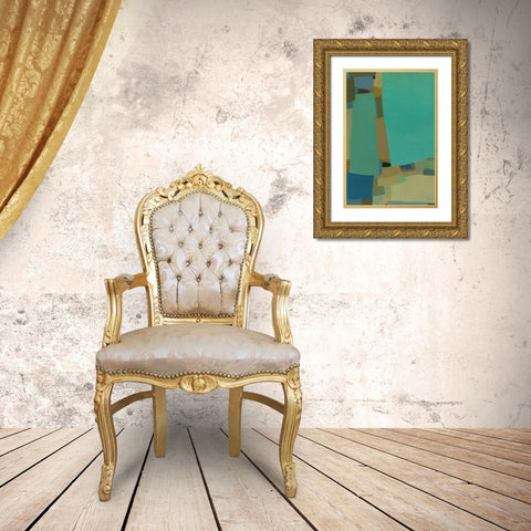 Arabesque 8 Gold Ornate Wood Framed Art Print with Double Matting by Zinn, Tamar