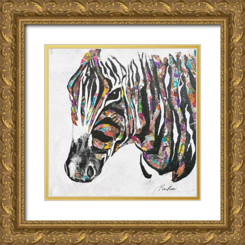 Safari Collage I Gold Ornate Wood Framed Art Print with Double Matting by Ritter, Gina