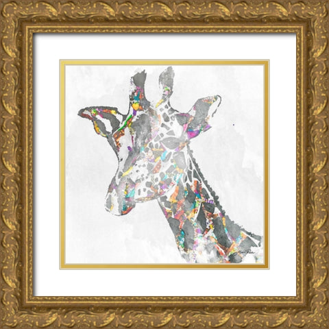 Safari Collage III Gold Ornate Wood Framed Art Print with Double Matting by Ritter, Gina