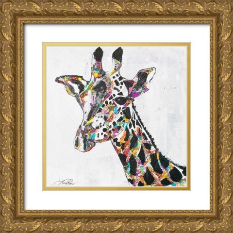 Safari Collage II Gold Ornate Wood Framed Art Print with Double Matting by Ritter, Gina