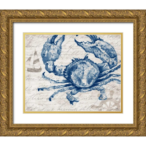 Atlantic Finds I Gold Ornate Wood Framed Art Print with Double Matting by Pinto, Patricia