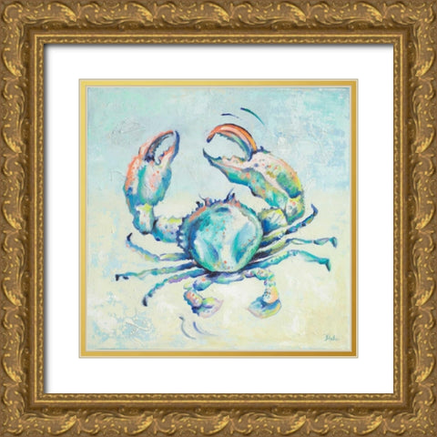 Surf Side I Gold Ornate Wood Framed Art Print with Double Matting by Pinto, Patricia