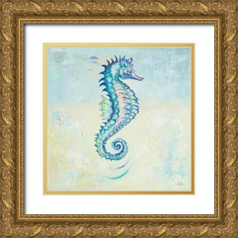 Surf Side II Gold Ornate Wood Framed Art Print with Double Matting by Pinto, Patricia