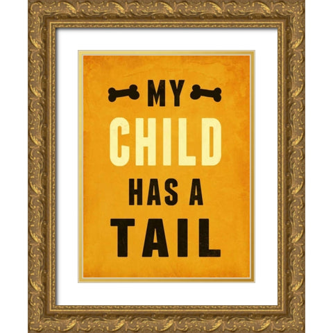 Paw Kids II Gold Ornate Wood Framed Art Print with Double Matting by SD Graphics Studio
