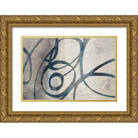 Organic Rings II Gold Ornate Wood Framed Art Print with Double Matting by Loreth, Lanie