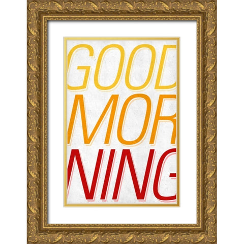 Good Day I Gold Ornate Wood Framed Art Print with Double Matting by SD Graphics Studio