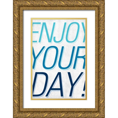Good Day II Gold Ornate Wood Framed Art Print with Double Matting by SD Graphics Studio