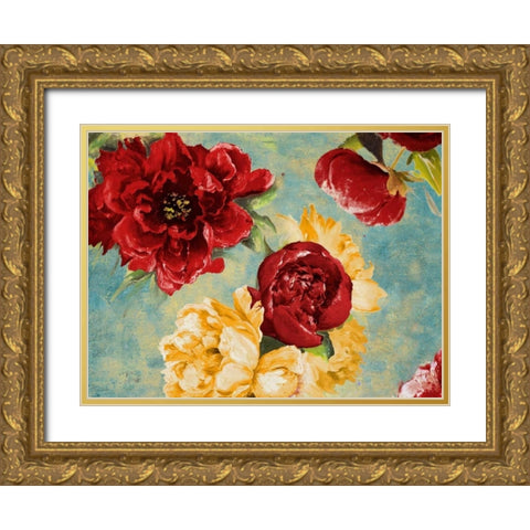 Red Modern Romance Gold Ornate Wood Framed Art Print with Double Matting by Pinto, Patricia