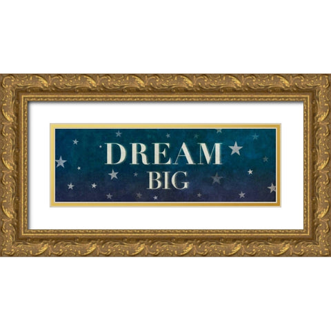 Dream Sparkle Shine Stars I Gold Ornate Wood Framed Art Print with Double Matting by SD Graphics Studio