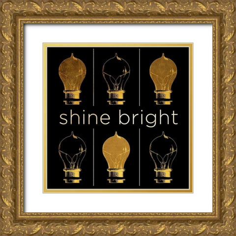 Shine and Illuminate I Gold Ornate Wood Framed Art Print with Double Matting by SD Graphics Studio
