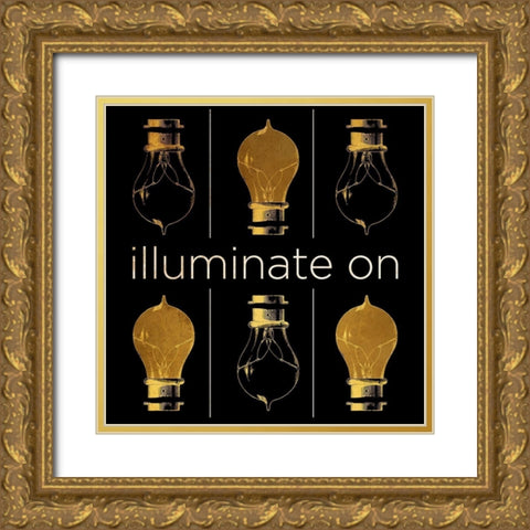 Shine and Illuminate II Gold Ornate Wood Framed Art Print with Double Matting by SD Graphics Studio