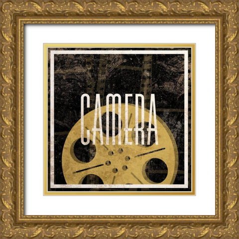 Lights Camera Action II Gold Ornate Wood Framed Art Print with Double Matting by SD Graphics Studio