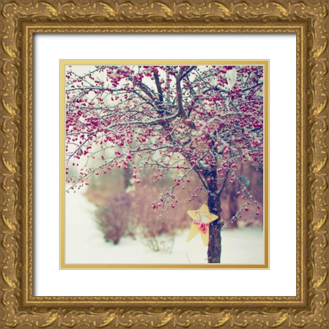 Winter Berries II Gold Ornate Wood Framed Art Print with Double Matting by Poynter, Kelly