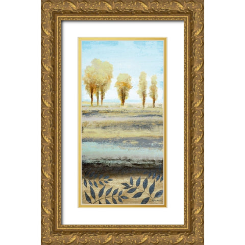 Tree line I Gold Ornate Wood Framed Art Print with Double Matting by Marcon, Michael