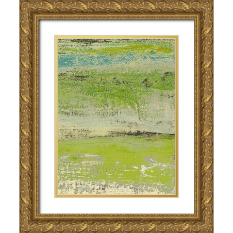 Organic Green II Gold Ornate Wood Framed Art Print with Double Matting by Marcon, Michael