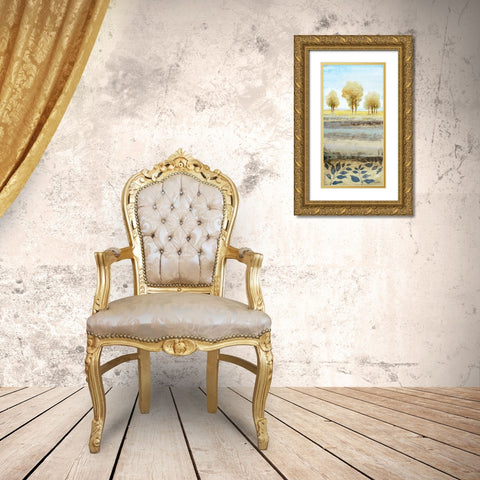 Tree line II Gold Ornate Wood Framed Art Print with Double Matting by Marcon, Michael