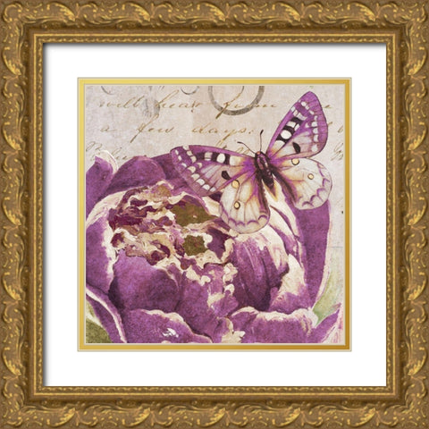 Beautiful Peonies in Paris V Gold Ornate Wood Framed Art Print with Double Matting by Pinto, Patricia